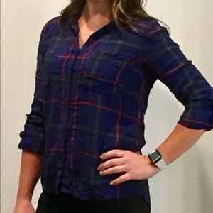 Plaid button down shirt